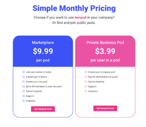lempod monthly pricing