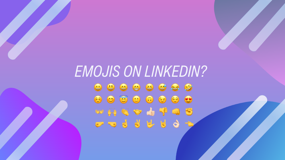Can you use emojis on linkedin