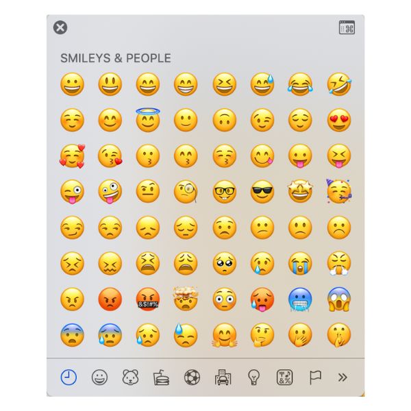 mac emojis character picker