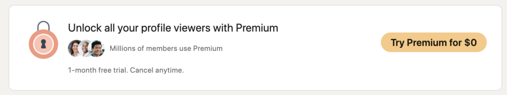 LinkedIn Premium Free Trial