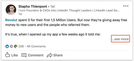 Great LinkedIn Post - Stapho