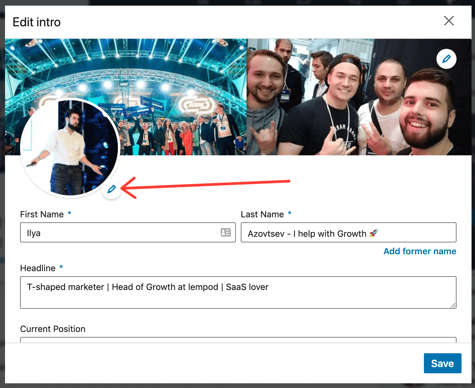 How to add LinkedIn Profile Photo