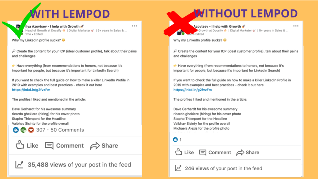 How to boost linkedin post views with lempod