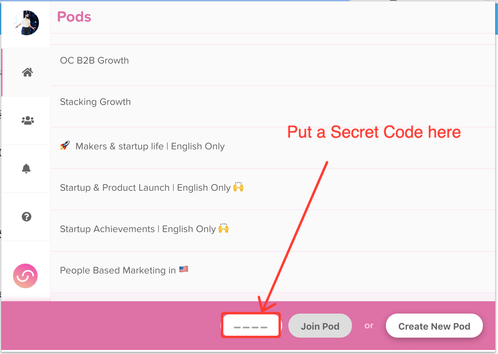 Join LinkedIn engagement pod with a Secret Code