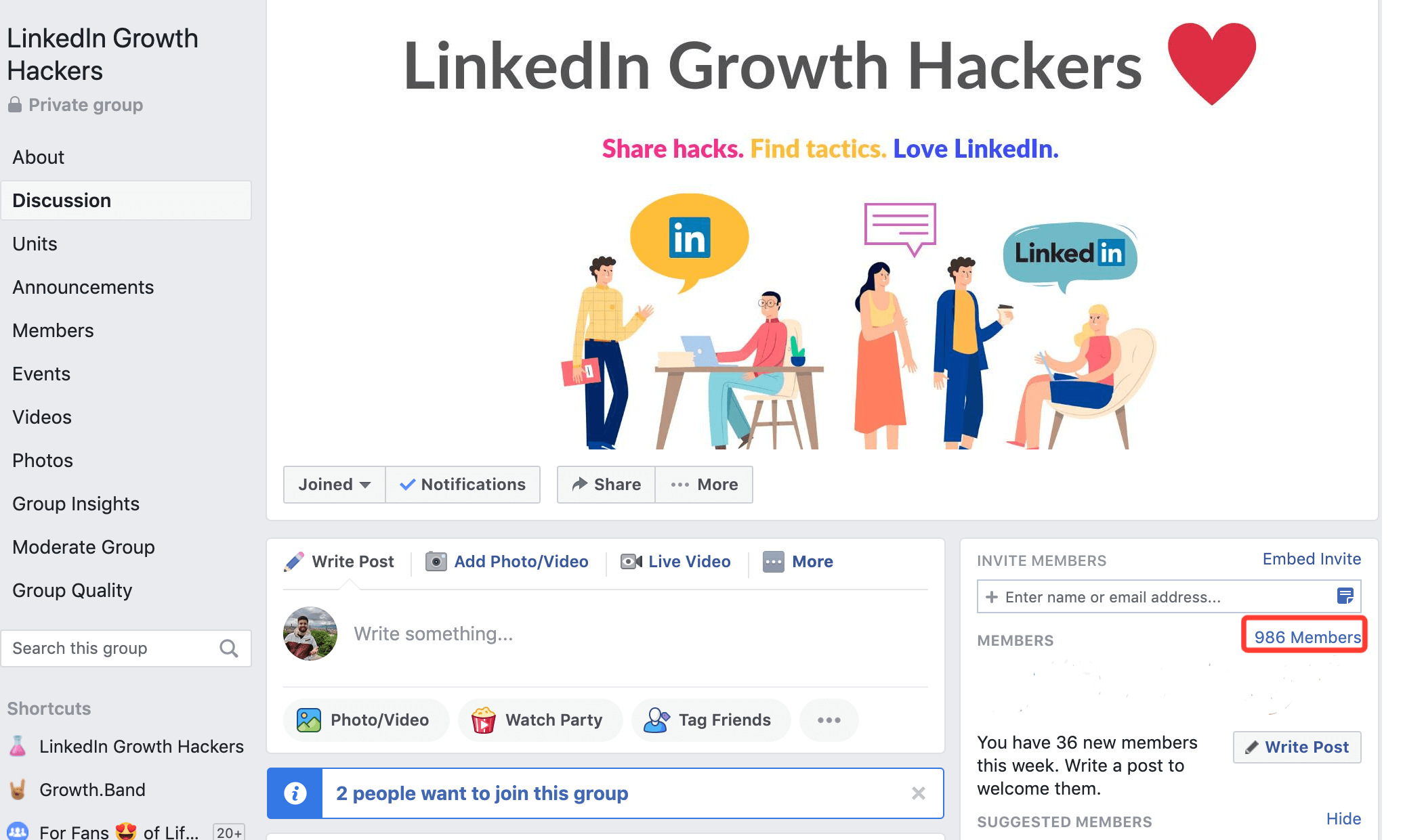 LinkedIn Growth Hackers