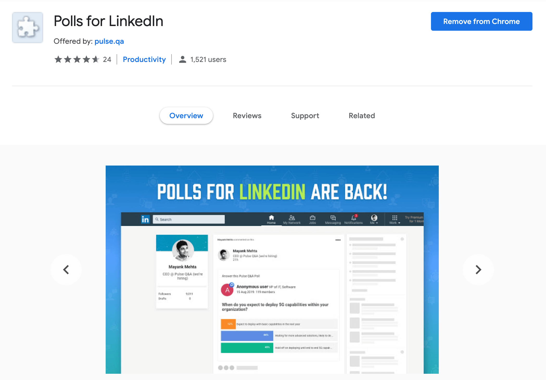 Polls for LinkedIn - Chrome Extension